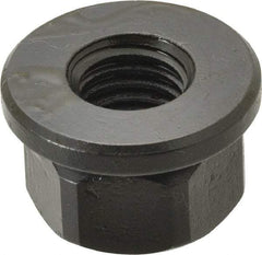 TE-CO - 5/8-11, 1-3/8" Flange Diam, 13/16" High, 1-1/16" Across Flats, Flange Nut - Grade 12L14 Steel, Black Oxide Finish, 3/16" Flange Height, TCMAI - Caliber Tooling