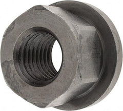 TE-CO - 3/4-10, 1-5/8" Flange Diam, 1" High, 1-1/4" Across Flats, Flange Nut - Grade 12L14 Steel, Black Oxide Finish, 1/4" Flange Height, TCMAI - Caliber Tooling