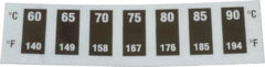 Tempil - 60°C Temp Indicating Label - 7 Ratings - Caliber Tooling