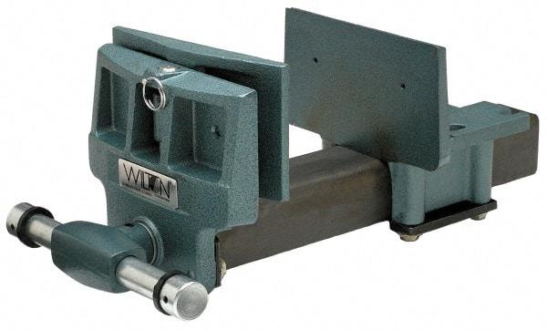 Wilton - 10" Jaw Width, 13" Jaw Opening, 4" Throat Depth, Cast Iron Woodworking Vise - 22-1/2" OAL x 11-1/2" OAW x 8" OAH, Rapid Action Spindle - Caliber Tooling