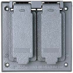 Cooper Crouse-Hinds - Electrical Outlet Box Aluminum Weatherproof Cover - Includes Gasket - Caliber Tooling