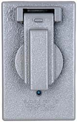 Cooper Crouse-Hinds - Electrical Outlet Box Aluminum Weatherproof Cover - Includes Gasket - Caliber Tooling