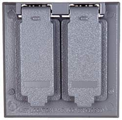 Cooper Crouse-Hinds - Electrical Outlet Box Aluminum Weatherproof Cover - Includes Gasket - Caliber Tooling