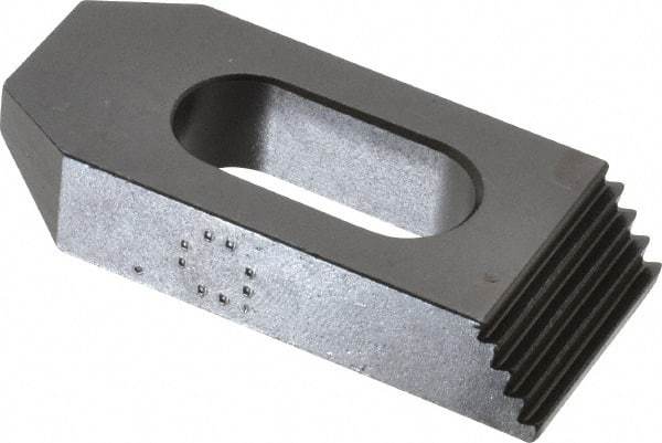 TE-CO - 1/2" Stud, Steel, Plain Strap Clamp - 11/16" Travel, 2-1/2" OAL x 1-1/8" Wide x 1/2" High, Black Oxide Finish, Tapered Nose - Caliber Tooling