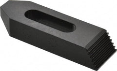 TE-CO - 1/2" Stud, Steel, Plain Strap Clamp - 1-5/16" Travel, 4" OAL x 1-1/4" Wide x 3/4" High, Black Oxide Finish, Tapered Nose - Caliber Tooling