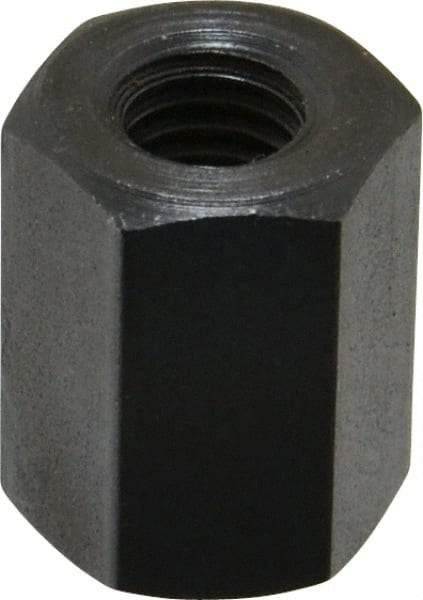 TE-CO - M8x1.25 Metric Coarse, 19mm OAL Steel Standard Coupling Nut - Black Oxide Coated, 14mm Width Across Flats - Caliber Tooling