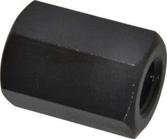 TE-CO - M16x2.00 Metric Coarse, 40mm OAL Steel Standard Coupling Nut - Black Oxide Coated, 27mm Width Across Flats - Caliber Tooling