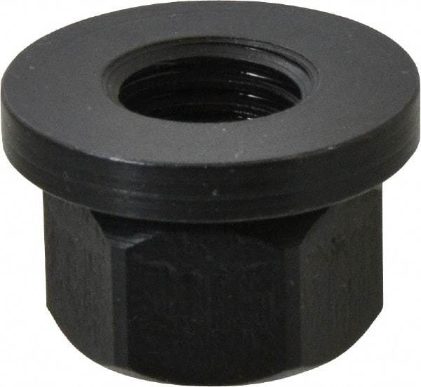 TE-CO - M16x2.00, 33mm Flange Diam, 21mm High, 24mm Across Flats, Flange Nut - Grade 12L14 Steel, Black Oxide Finish, 5" Flange Height, TCMAI - Caliber Tooling