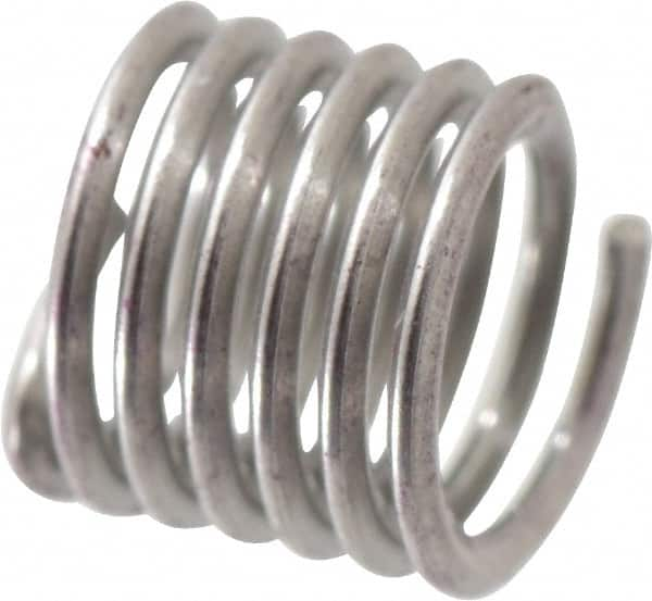 Heli-Coil - M3.5x0.60 Metric Coarse, 4.5mm OAL, Free Running Helical Insert - Tanged, Stainless Steel - Exact Industrial Supply