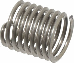 Heli-Coil - M9x1.25 Metric Coarse, 13.5mm OAL, Free Running Helical Insert - 10-7/8 Free Coils, Tanged, Stainless Steel, Bright Finish, 1-1/2D Insert Length - Caliber Tooling