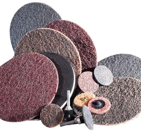 3M - 27" Diam, Aluminum Oxide Hook & Loop Disc - Coarse Grade, Nonwoven, A Weight Backing, Series SC-DH - Caliber Tooling