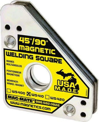 Mag-Mate - 3-3/4" Wide x 3/4" Deep x 4-3/8" High, Rare Earth Magnetic Welding & Fabrication Square - 75 Lb Average Pull Force - Caliber Tooling