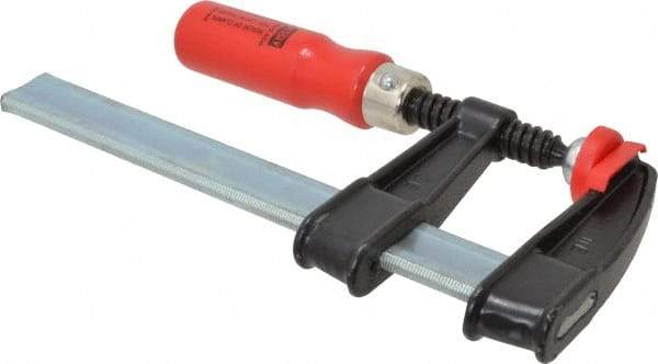 Bessey - 6" Capacity, 2-1/2" Throat Depth Steel Bar Clamp - 600 Lb Clamping Pressure - Caliber Tooling