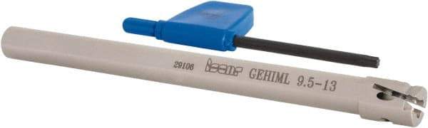 Iscar - GEHIM, Internal, Left Hand, 0.098" Max Depth of Cut, 0.031 to 0.075" Groove Width, Indexable Grooving Tool Holder - GEPI.. Insert Compatibility, 3/8" Shank Width, 5" OAL, Through Coolant - Caliber Tooling