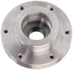 Buck Chuck Company - Adapter Back Plate for 6" Diam Self Centering Lathe Chucks - 2-3/16 - 10 Mount, 2.192" Through Hole Diam, 4.906mm ID, 6-1/2" OD, 0.947" Flange Height, Steel - Caliber Tooling