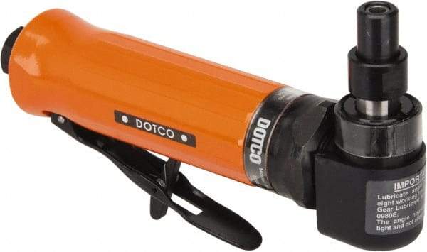 Dotco - 1/4" Collet, Angle Handle, Air Angle Die Grinder - 20,000 RPM, Rear Exhaust, 23 CFM, 0.4 hp, 90 psi, 1/4" Inlet - Caliber Tooling