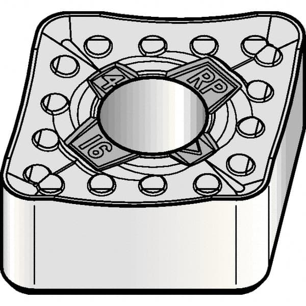 Kennametal - CNMM543 RP Grade KCP25 Carbide Turning Insert - TiCN/Al2O3 Finish, 80° Diamond, 5/8" Inscr Circle, 1/4" Thick, 3/64" Corner Radius - Caliber Tooling