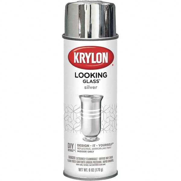 Krylon - Silver, Gloss, Looking Glass Paint Spray Paint - 6 oz Container - Caliber Tooling