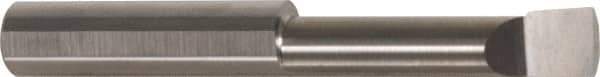 Accupro - 0.49" Min Bore Diam, 1-1/4" Max Bore Depth, 1/2 Shank Diam, Corner Radius Boring Bar - 0.005 to 0.008" Corner Radius, Right Hand Cut, Solid Carbide, Bright Finish - Exact Industrial Supply