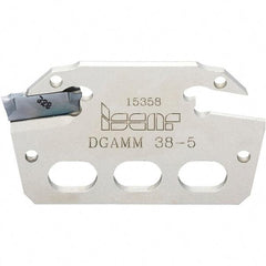 Iscar - Right Hand, 0.098 Inch Insert Width, Indexable Cutoff and Grooving Support Blade - DGAMM38-2 BLADE - Caliber Tooling