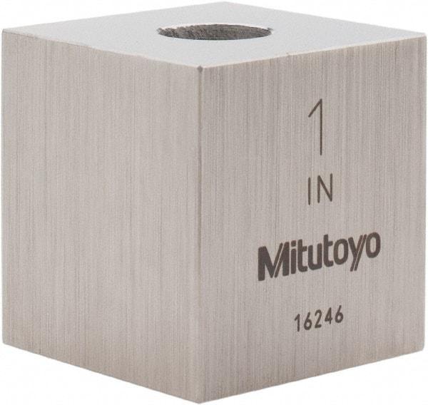 Mitutoyo - 1" Square Steel Gage Block - Accuracy Grade 0, Includes Certificate of Inspection - Caliber Tooling