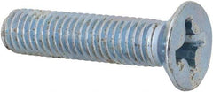 Value Collection - M8x1.25 Metric Coarse, 35mm OAL Phillips Drive Machine Screw - Flat Head, Grade 4.8 Steel, Zinc-Plated Finish, Without Washer - Caliber Tooling