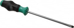 Wera - 287mm OAL Standard Slotted Screwdriver - 175mm Blade Length, Round Shank, Ergonomic Handle - Caliber Tooling