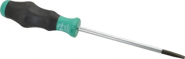 Wera - 223mm OAL Standard Slotted Screwdriver - 125mm Blade Length, Round Shank, Ergonomic Handle - Caliber Tooling