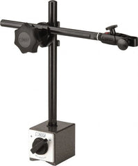 Noga - 175 Lb Magnetic Force, Fine Adjustment Indicator Positioner & Holder with Base - Post & Clamp, Rectangular Base, 2-3/8" Base Height, 60mm Base Length, 2" Base Width - Caliber Tooling