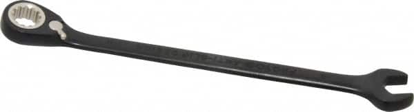 Proto - 8mm 12 Point Combination Wrench - 15° Head Angle, 5-1/2" OAL, Steel, Black Chrome Finish - Caliber Tooling