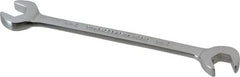 Proto - 9mm Standard Open End Wrench - 4" OAL, Double End, Chrome Finish, 15° & 60° Head Angle - Caliber Tooling