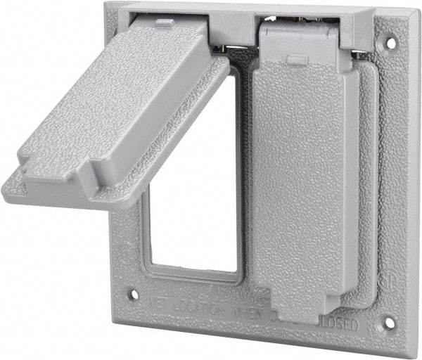 Cooper Crouse-Hinds - Electrical Outlet Box Aluminum Weatherproof Cover - Includes Gasket - Caliber Tooling