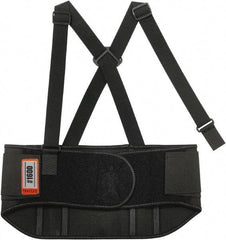 Ergodyne - Size 2XL, Elastic Belt with Adjustable Shoulder Straps - 42 to 46" Waist, 9" Wide, Detachable Strap, Black - Caliber Tooling