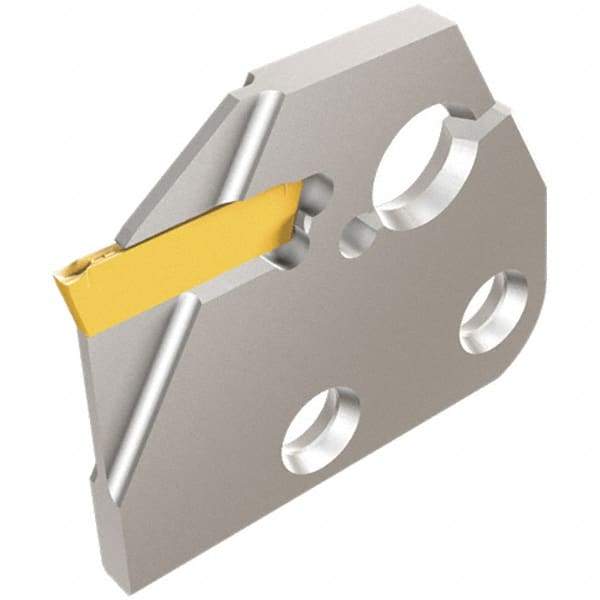 Iscar - Left Hand, 1.4mm Insert Width, 0.63 Inch Max Depth of Cut, Indexable Cutoff and Grooving Support Blade - DGAD 1.4B-D16 - Caliber Tooling