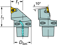 C4-266LFG-27050-22 CoroThread® 266 Coromant Capto® Toolholder - Caliber Tooling