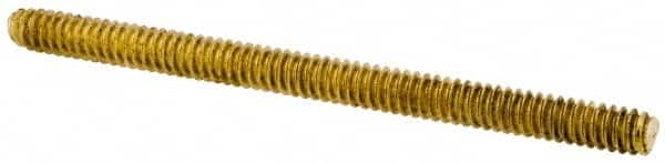 Value Collection - #6-32 2" OAL Fully Threaded Stud - Brass, Plain Finish - Caliber Tooling