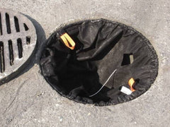 Enpac - Nonwoven Geo-Textile Catch Basin Insert - 27" to 29" Drain, Black, Use for Oil/Sediment - Caliber Tooling