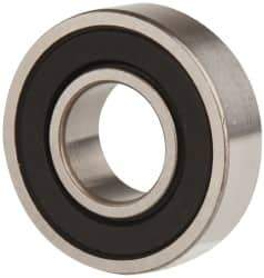 SKF - 1/2" Bore Diam, 1-1/8" OD, Double Seal Deep Groove Radial Ball Bearing - 5/16" Wide, 1 Row, Round Bore, 540 Lb Static Capacity, 1,140 Lb Dynamic Capacity - Caliber Tooling