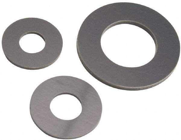 Made in USA - 5/8" Screw, Grade Gray PVC Standard Flat Washer - 0.687" ID x 1-1/2" OD, 1/8" Thick, Plain Finish - Caliber Tooling