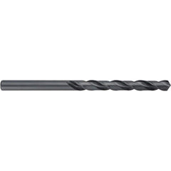 Taper Length Drill Bit: 0.4688″ Dia, 118 ° Black Oxide Finish, 4.75″ Flute Length, RH Cut, Spiral Flute, Straight Shank, Series 525