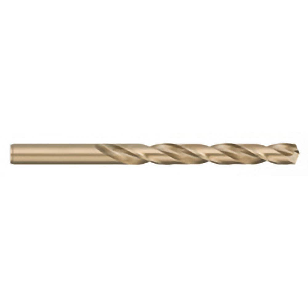 Jobber Length Drill Bit: 0.404″ Dia, 135 °, Cobalt Bright/Uncoated, 5.25″ OAL, Right Hand Cut, Spiral Flute, Straight-Cylindrical Shank