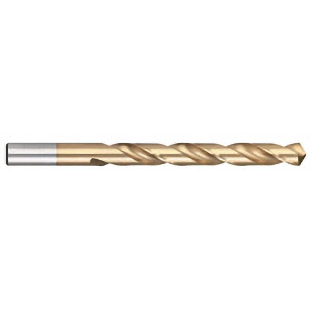 Jobber Length Drill Bit: 0.348″ Dia, 118 °, High Speed Steel Bright/Uncoated, Right Hand Cut, Spiral Flute, Straight-Cylindrical Shank