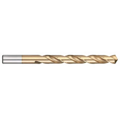 Jobber Length Drill Bit: 0.3438″ Dia, 118 °, High Speed Steel Bright/Uncoated, Right Hand Cut, Spiral Flute, Straight-Cylindrical Shank