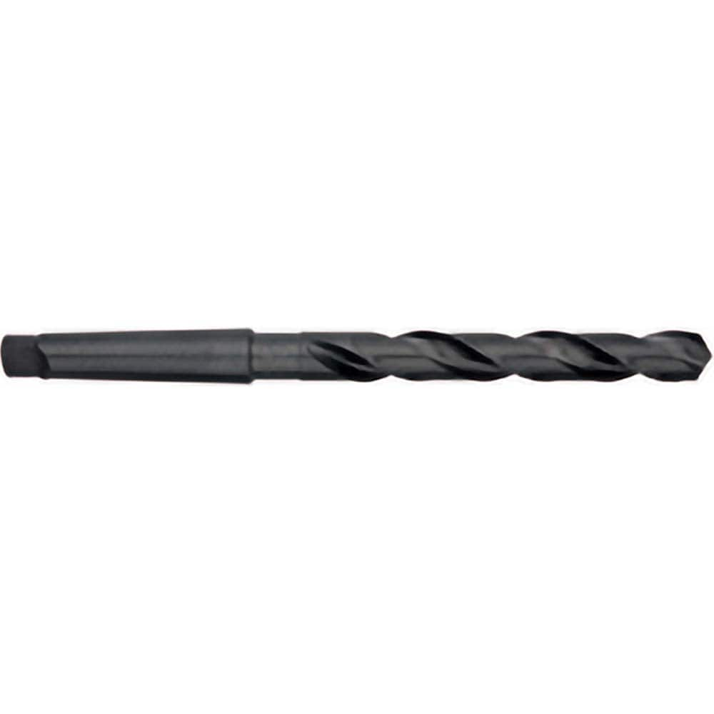 Taper Shank Drill Bit: 1.1563″ Dia, 4MT, 118 °, High Speed Steel Oxide Finish, 12.875″ OAL, Spiral Flute