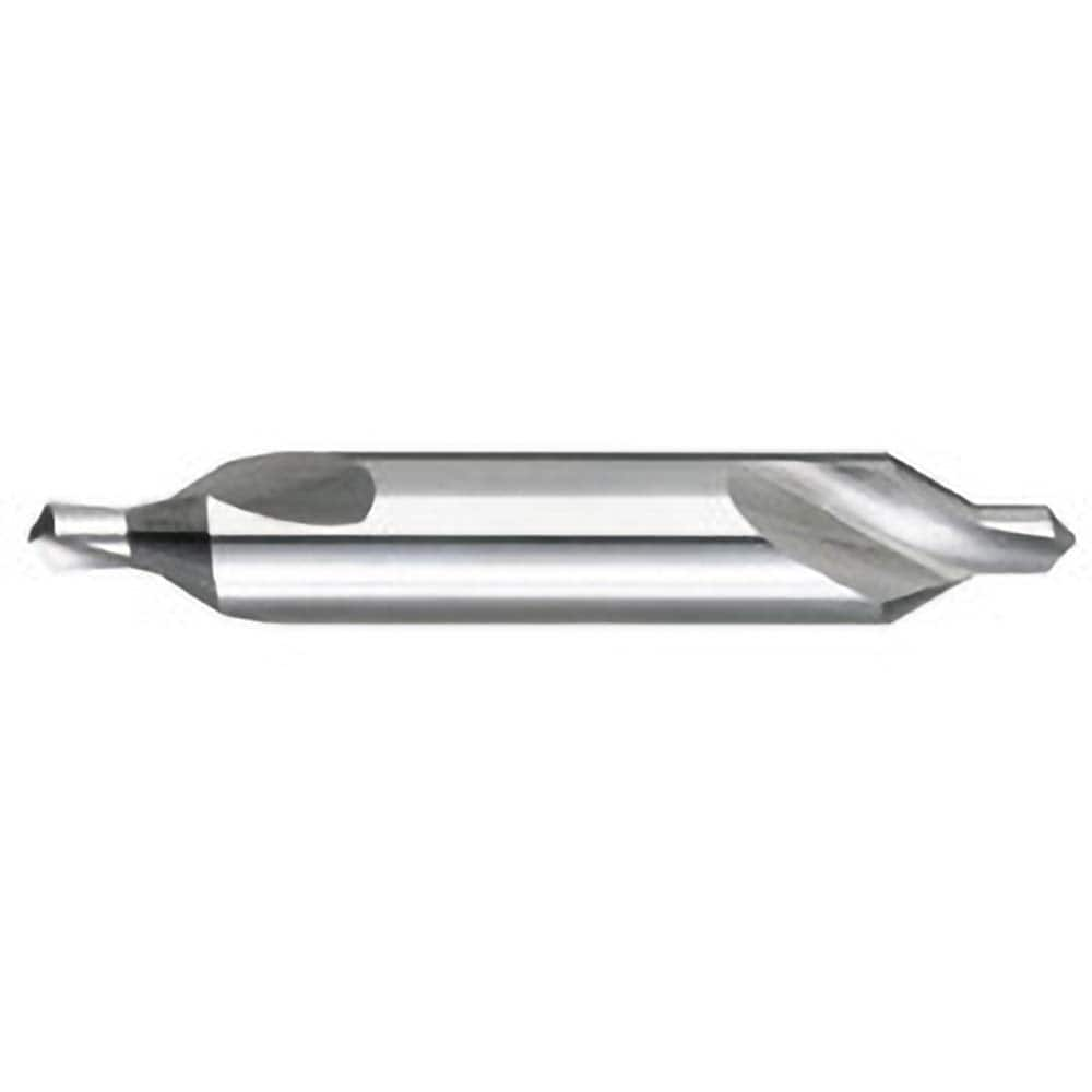 Titan USA - Combination Drill & Countersinks; Material: High Speed Steel ; Included Angle: 60 ; Trade Size: #0 ; Body Diameter (Inch): 1/8 ; Body Diameter (Decimal Inch): 1/8 ; Overall Length (Inch): 1-1/4 - Exact Industrial Supply