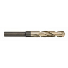 Titan USA - 17/32" 135° 1/2" Shank Uncoated Cobalt Silver & Deming Reduced Shank Drill Bit - Exact Industrial Supply