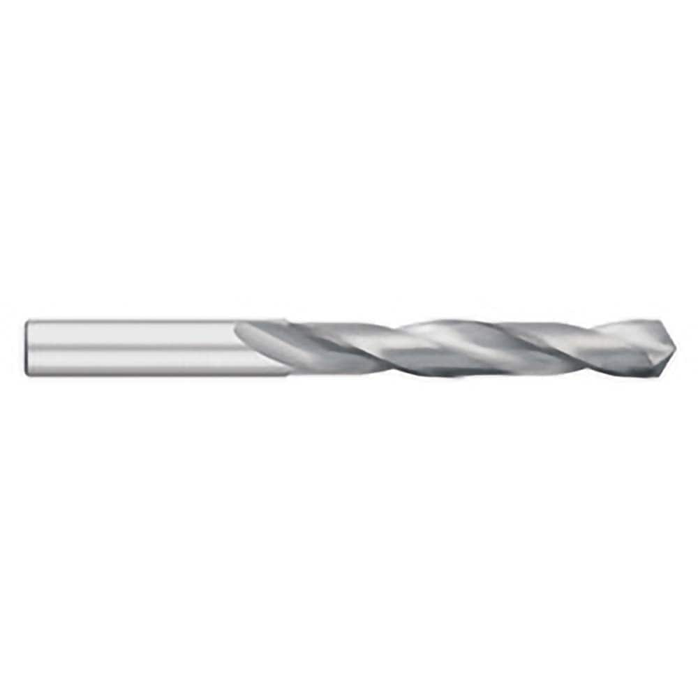 Jobber Length Drill Bit: 0.0315″ Dia, 118 °, Solid Carbide Bright/Uncoated, Right Hand Cut, Spiral Flute, Straight-Cylindrical Shank