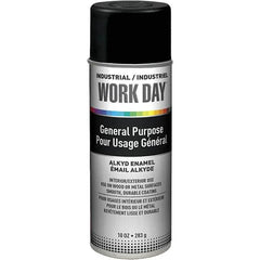 Krylon - Black, 10 oz Net Fill, Flat, Enamel Spray Paint - 9 to 13 Sq Ft per Can, 10 oz Container, Use on Ceramics, Glass, Metal, Plaster, Wood - Caliber Tooling