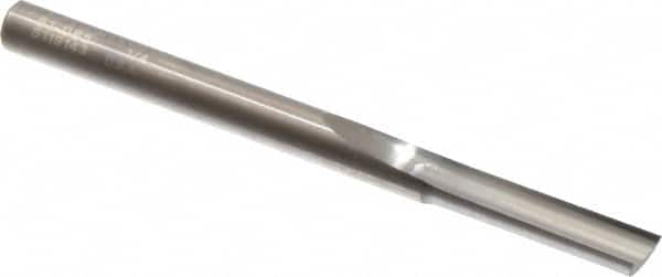 Onsrud - 1/4" Diam, 1/4" Shank Diam, 1" Length of Cut, 1 Flute Single Edge Straight Router Bit - 3-1/4" Overall Length, Right Hand Cut, Solid Carbide - Caliber Tooling