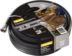 Parker - 50' Long Water Hose - 3/4" Diam, 3/4" GHT, Rubber, 125 psi, Black - Caliber Tooling